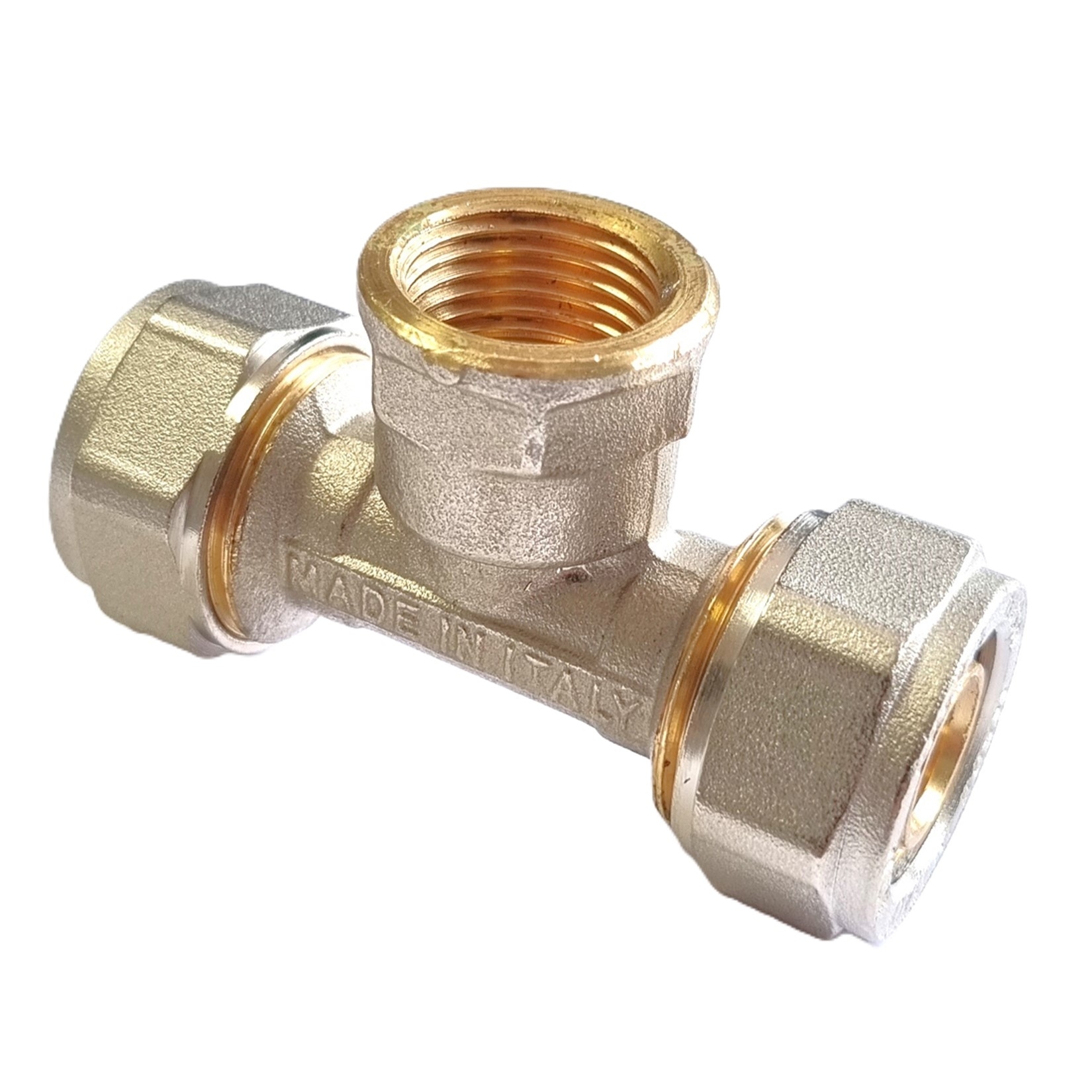 Klemmring Schraubfitting - T-Stück mit Innengewinde 16 - 1/2" für Aluverbundrohr – Bild 1