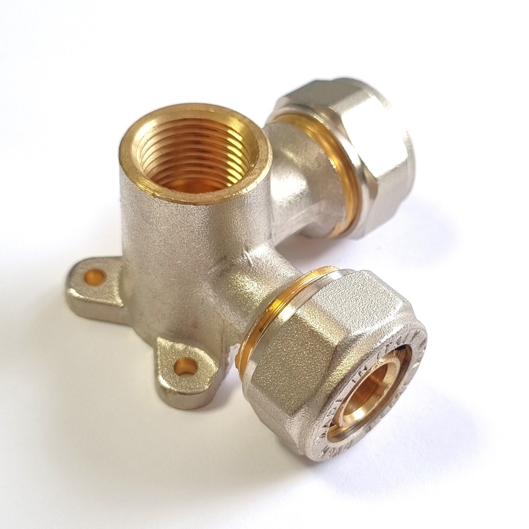 Klemmring Schraubfitting - Wandwinkel doppelt 16 - 1/2" für Aluverbundrohr