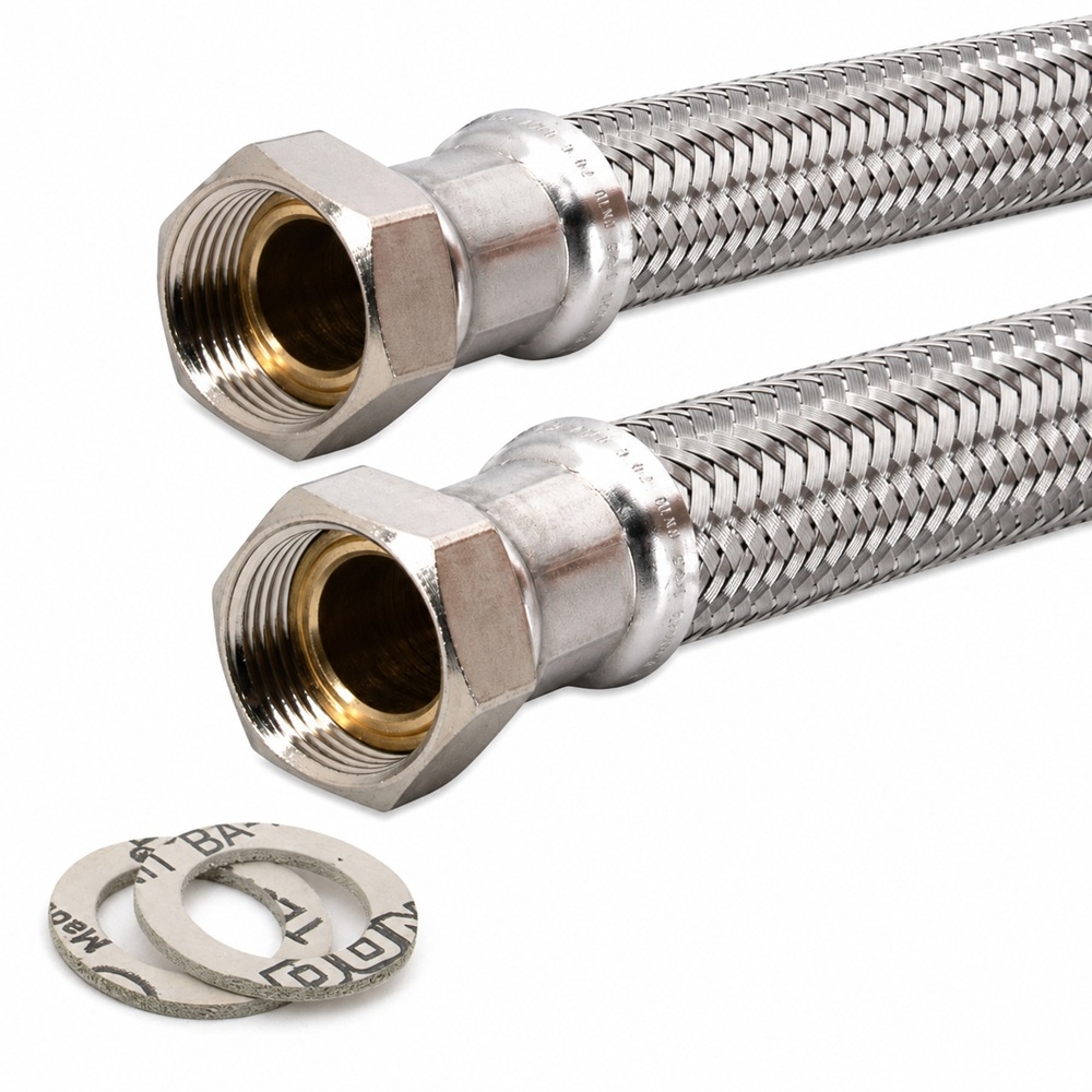 Flexschlauch 1"ÜM x 1"ÜM für Trinkwasser, DN25, Inliner HDPE, PN10, -15 bis 70°C