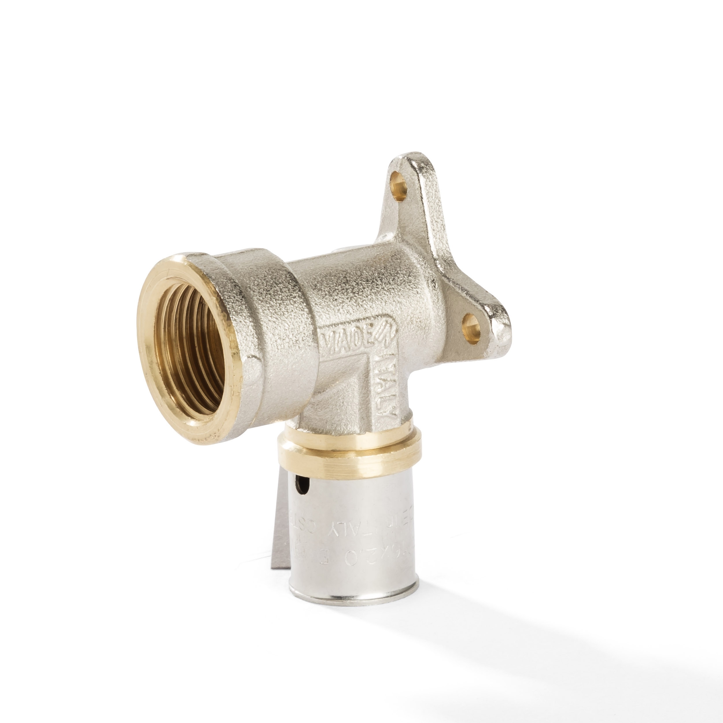 Pressfitting Wandwinkel 16 x 1/2" für Aluverbundrohr | DVGW | Kontur TH, U, H | Mehrschichtrohr