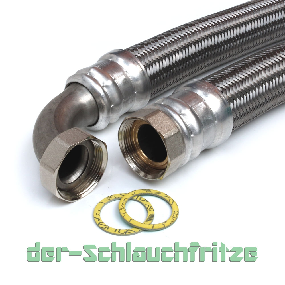 Flexschlauch 1 1/2"ÜM x 1 1/2"ÜM Bogen für Trinkwasser, DN40, Inliner HDPE, PN6, -15 bis 70°C