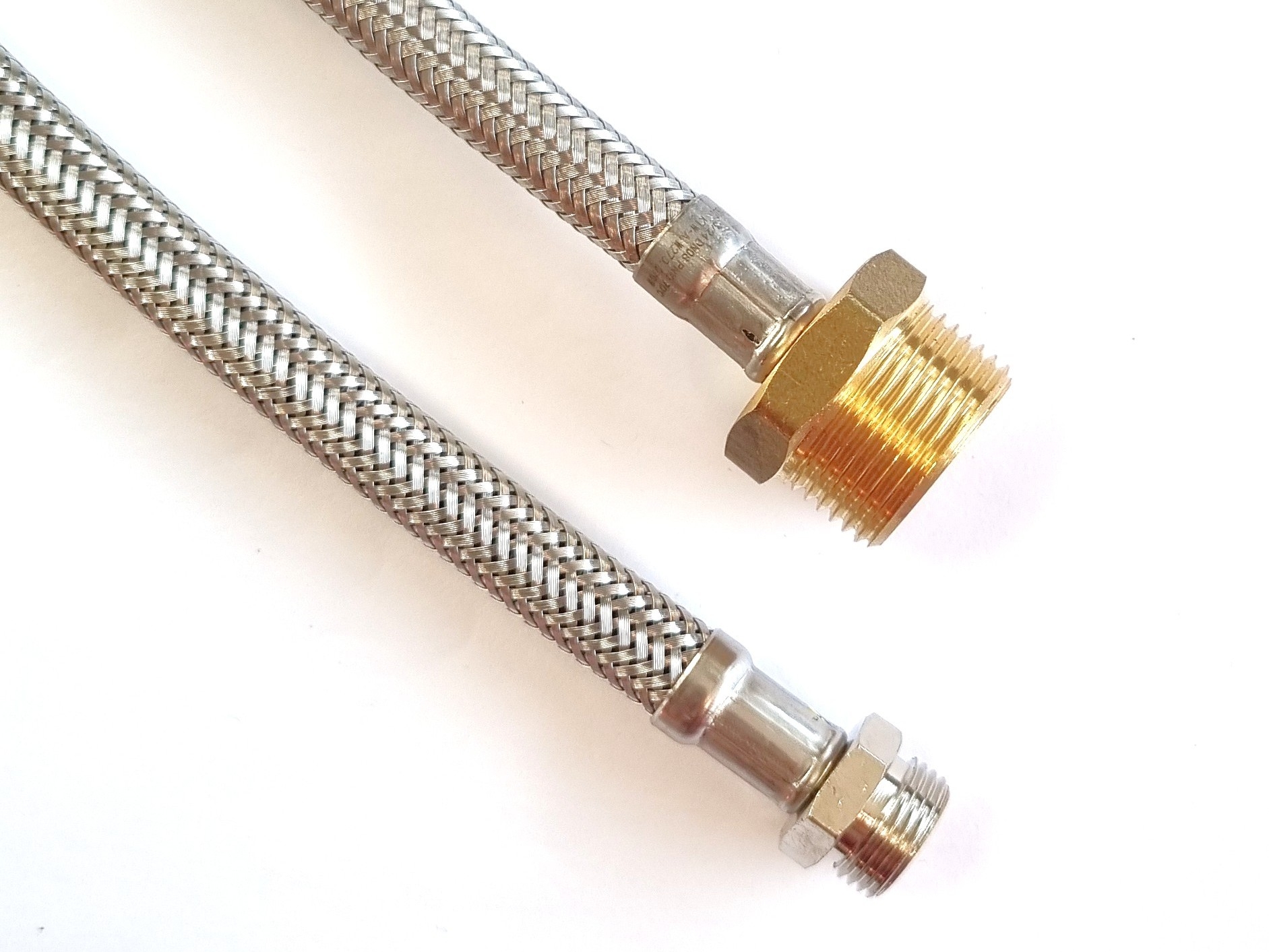 Flexschlauch 3/8"AG x 3/4"AG für Trinkwasser, DN08, Inliner HDPE, PN10, -15 bis 70°C