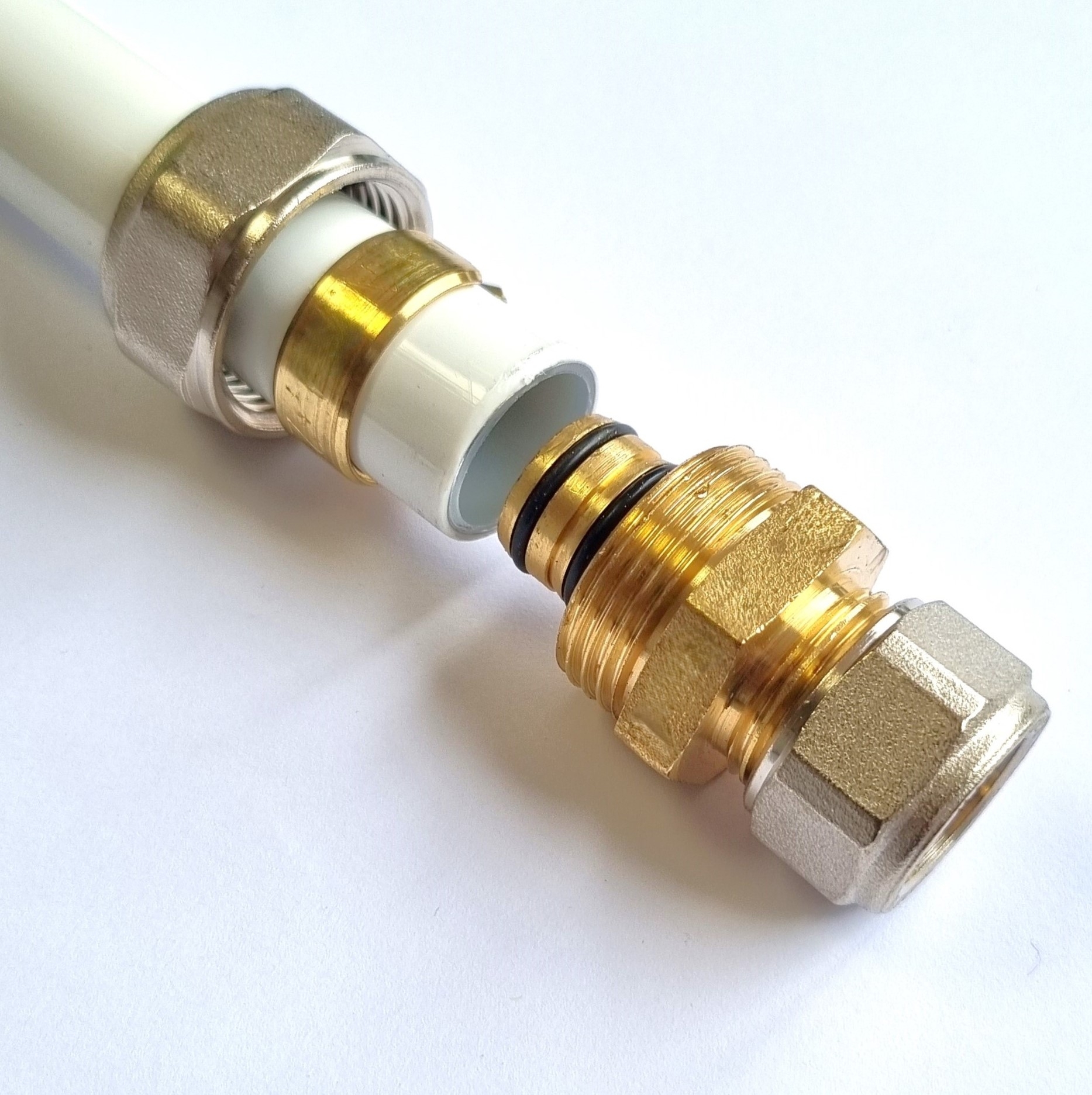 Klemmring Schraubfitting - Kupplung reduziert 20 - 16 für Aluverbundrohr – Bild 4