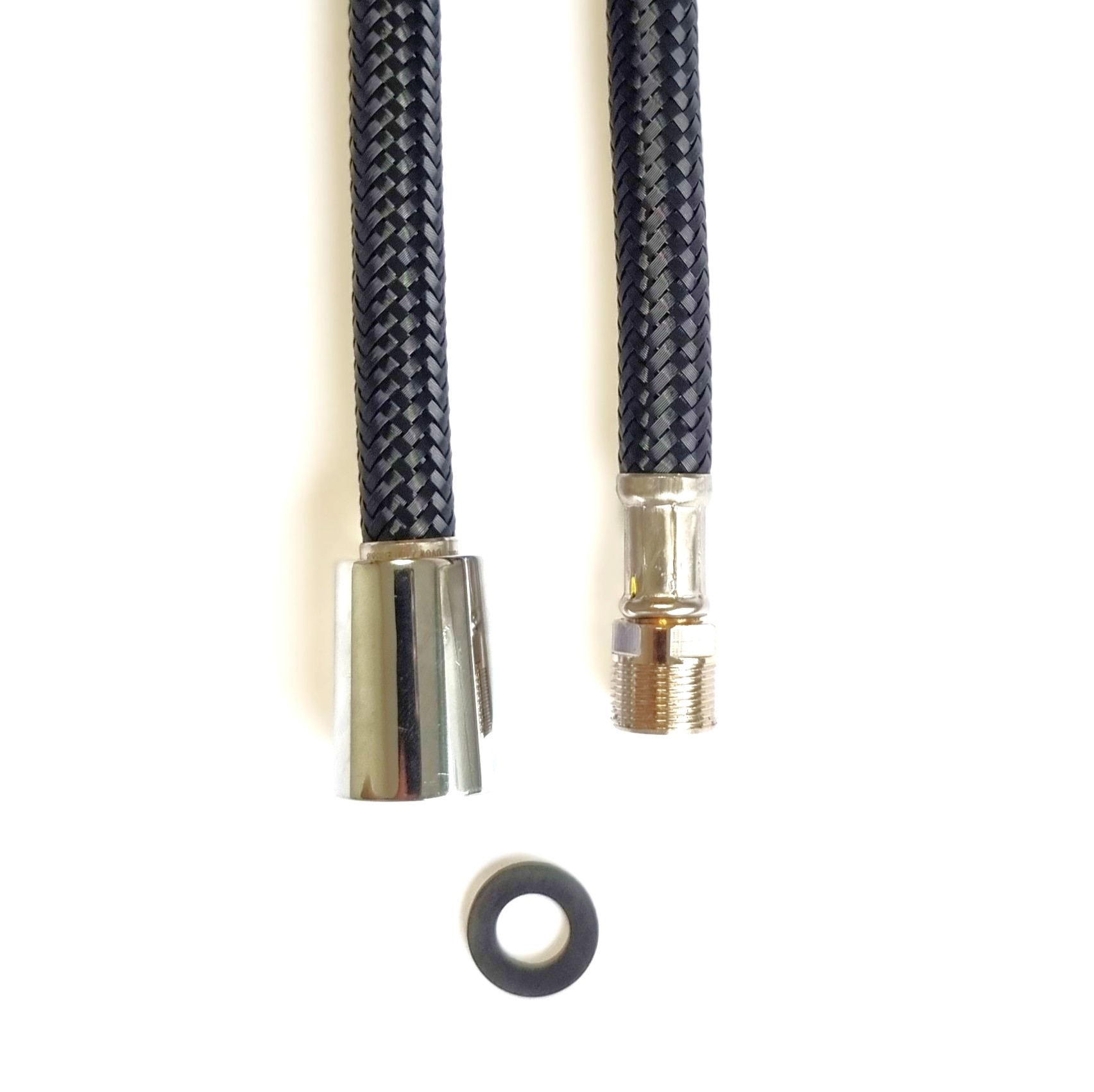 Brauseschlauch 1/2"Konus x M15x1AG drehbar für Trinkwasser, DN08, Schwarz, Inliner HDPE, PN10, 1m – Bild 3