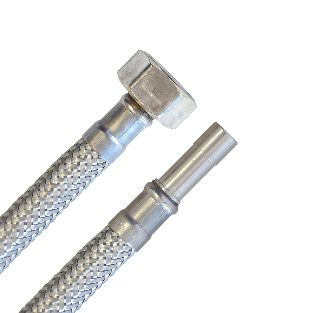 Flexschlauch 1/2"ÜM x 10mm Rohr für Trinkwasser, DN08, Inliner HDPE, PN10, -15 bis 70°C, 20cm – Bild 2