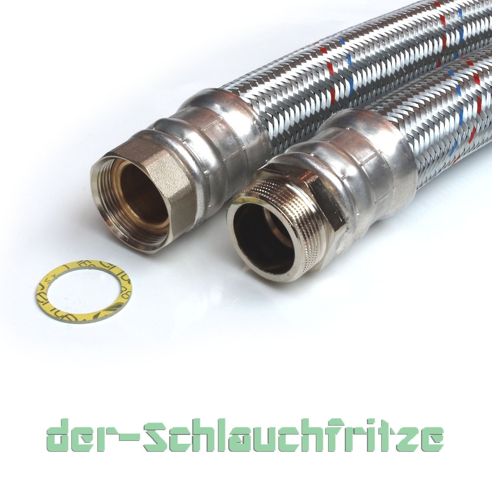 Flexschlauch 2"ÜM x 2"AG, DN50, Inliner EPDM, Geflecht verzinkt, PN4, -20 bis 90°C