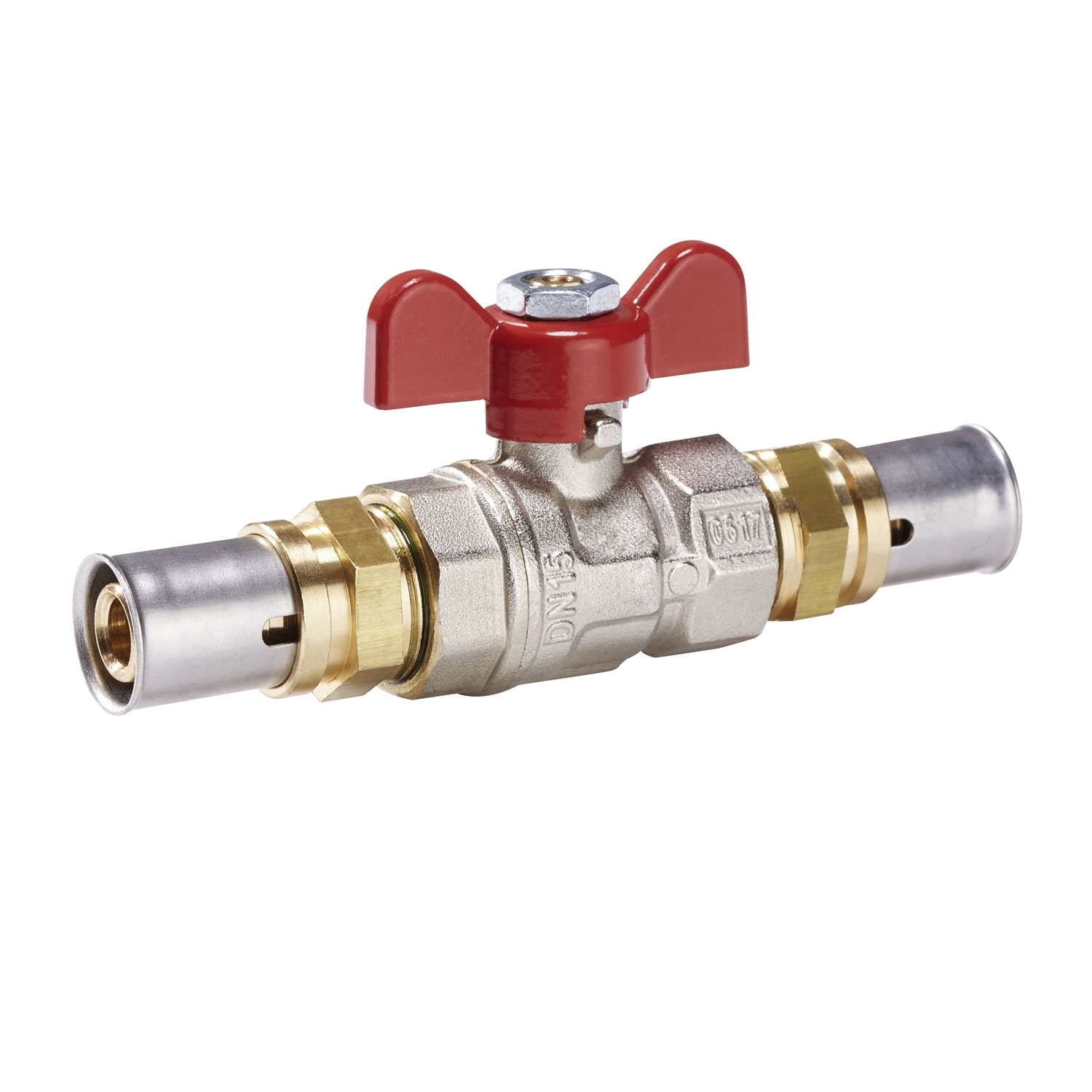 Pressfitting Kugelhahn für Aluverbundrohr | DVGW | Kontur TH, U, H | Mehrschichtrohr