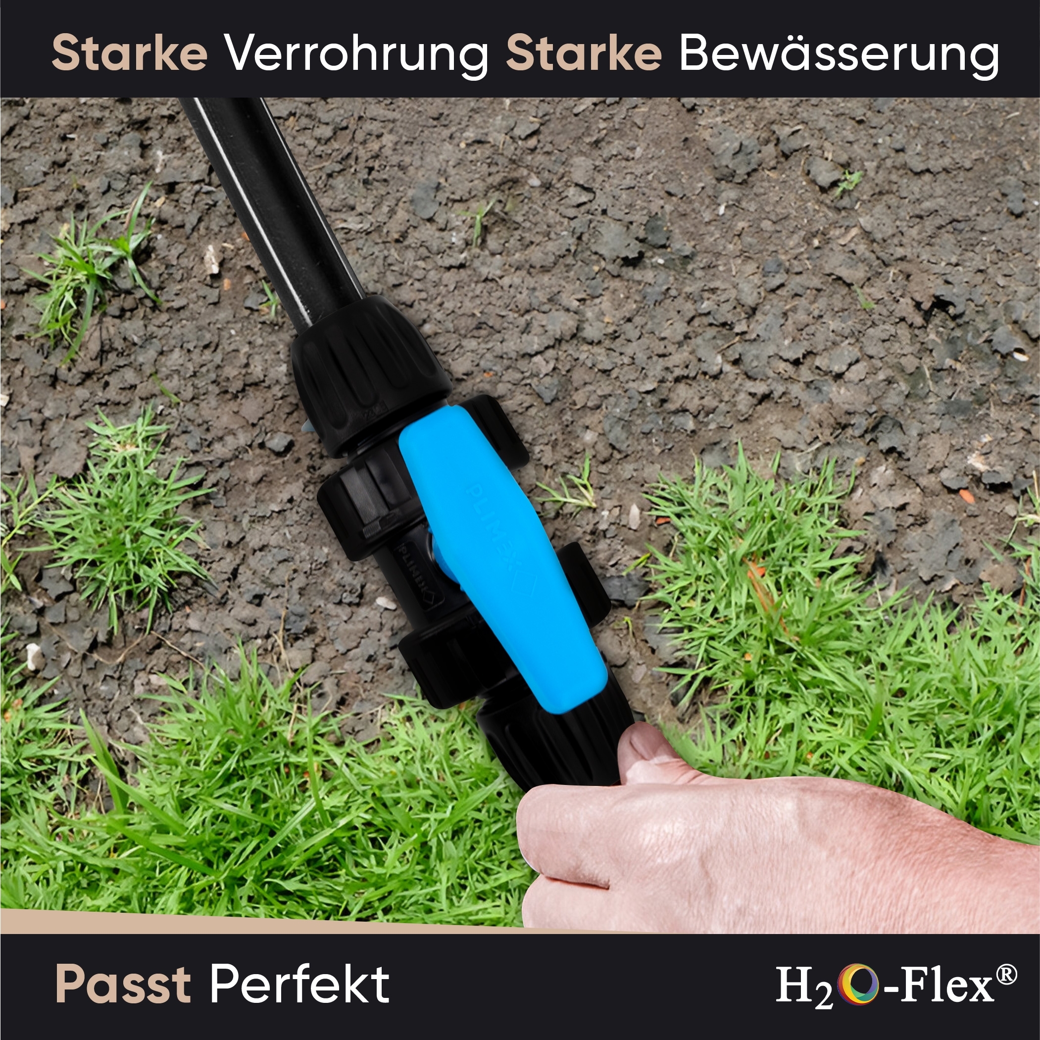 20er PP Klemmfitting Kugelhahn für PE Rohr – Bild 5