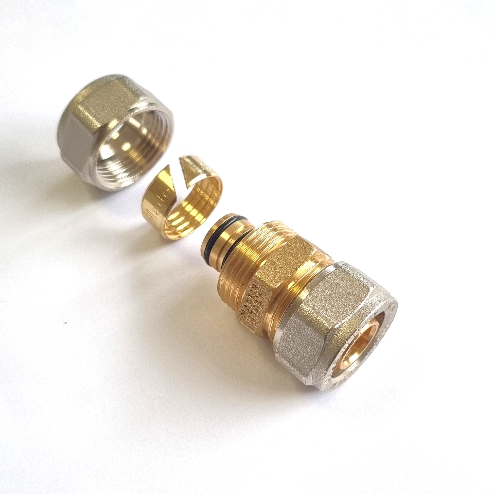 Klemmring Schraubfitting - 16er Kupplung für Aluverbundrohr – Bild 3
