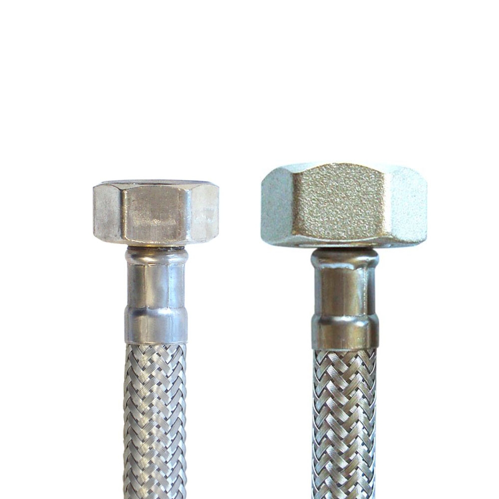 Flexschlauch 1/2"ÜM x 3/4"ÜM für Trinkwasser, DN08, Inliner HDPE, PN10, -15 bis 70°C, 20cm – Bild 4