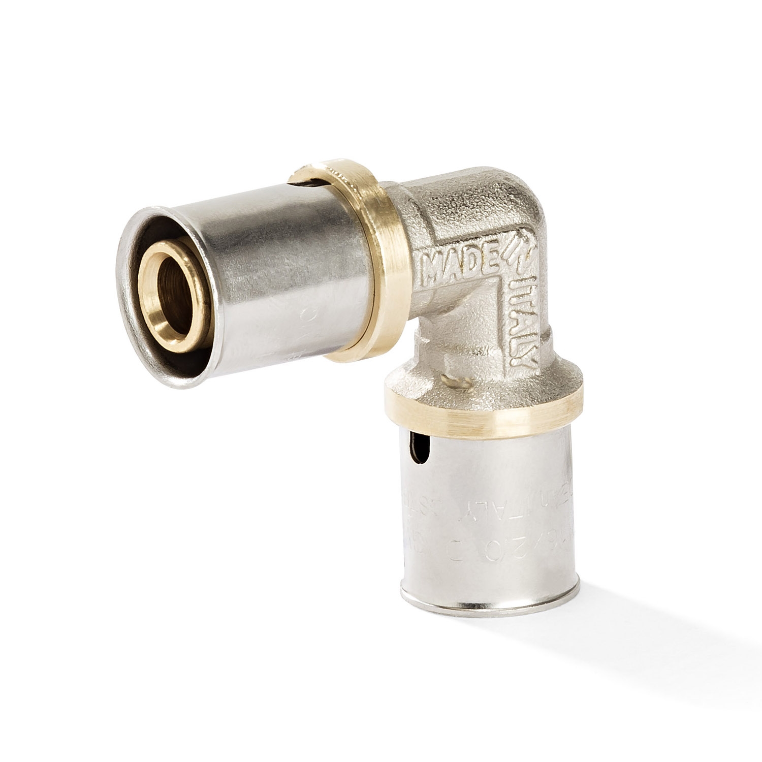 Pressfitting Winkel 90° 16 x 2,0mm für Aluverbundrohr | DVGW | Kontur TH, U, H | Mehrschichtrohr