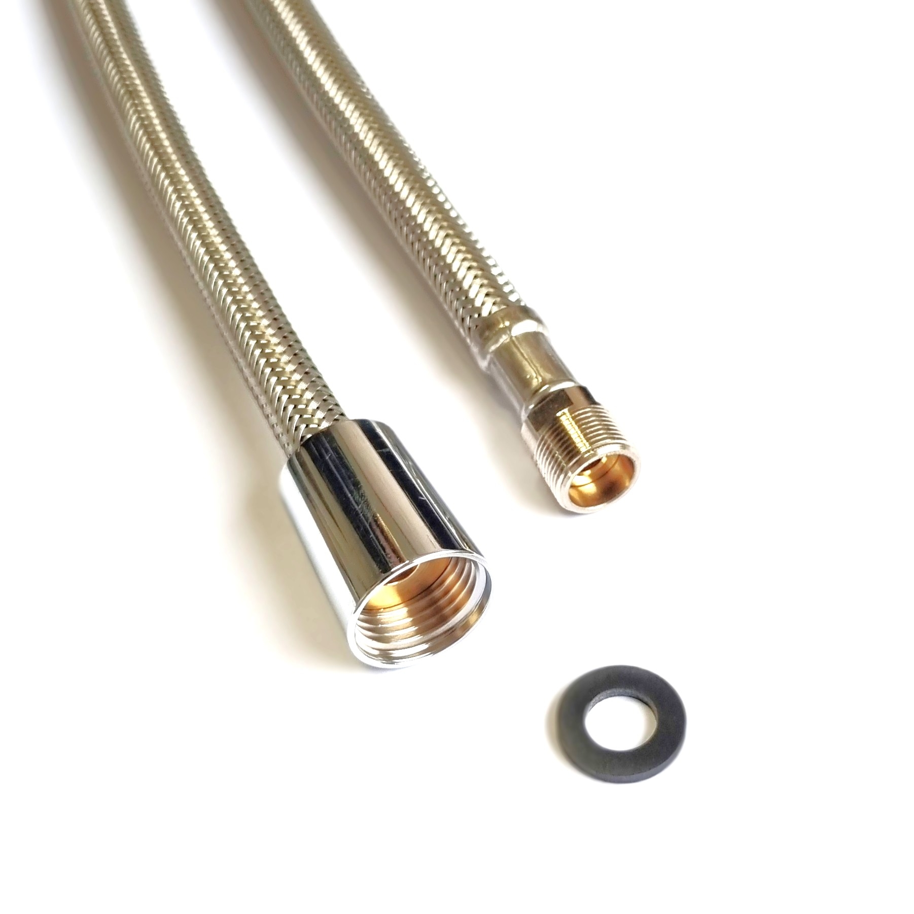 Brauseschlauch 1/2"Konus x M15x1AG drehbar für Trinkwasser, DN08, Inliner HDPE, PN10, 1m – Bild 1