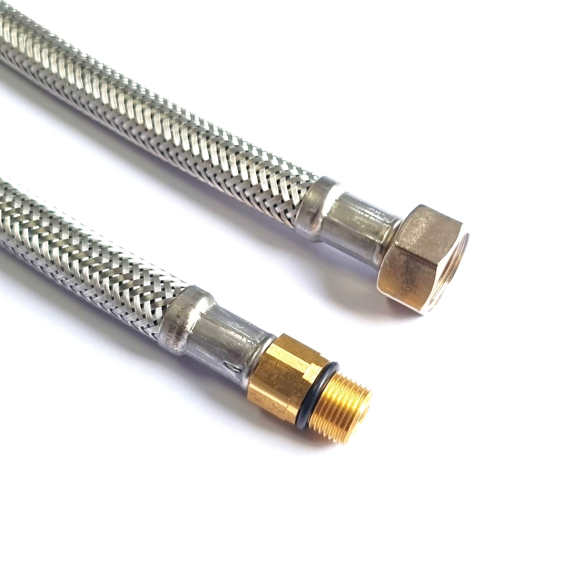 Flexschlauch 3/8"ÜM x M12 x 1 kurz für Trinkwasser, DN08, Inliner HDPE, PN10,-15 bis 70°C