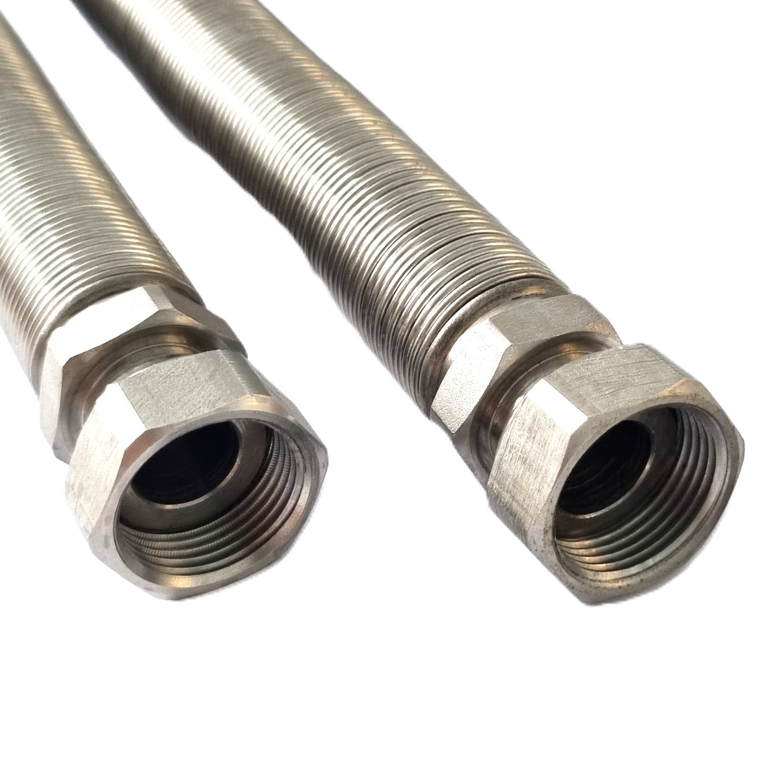 Edelstahlwellrohr DN20 ausziehbar 3/4"ÜM x 3/4"ÜM von 200mm - 410mm – Bild 3