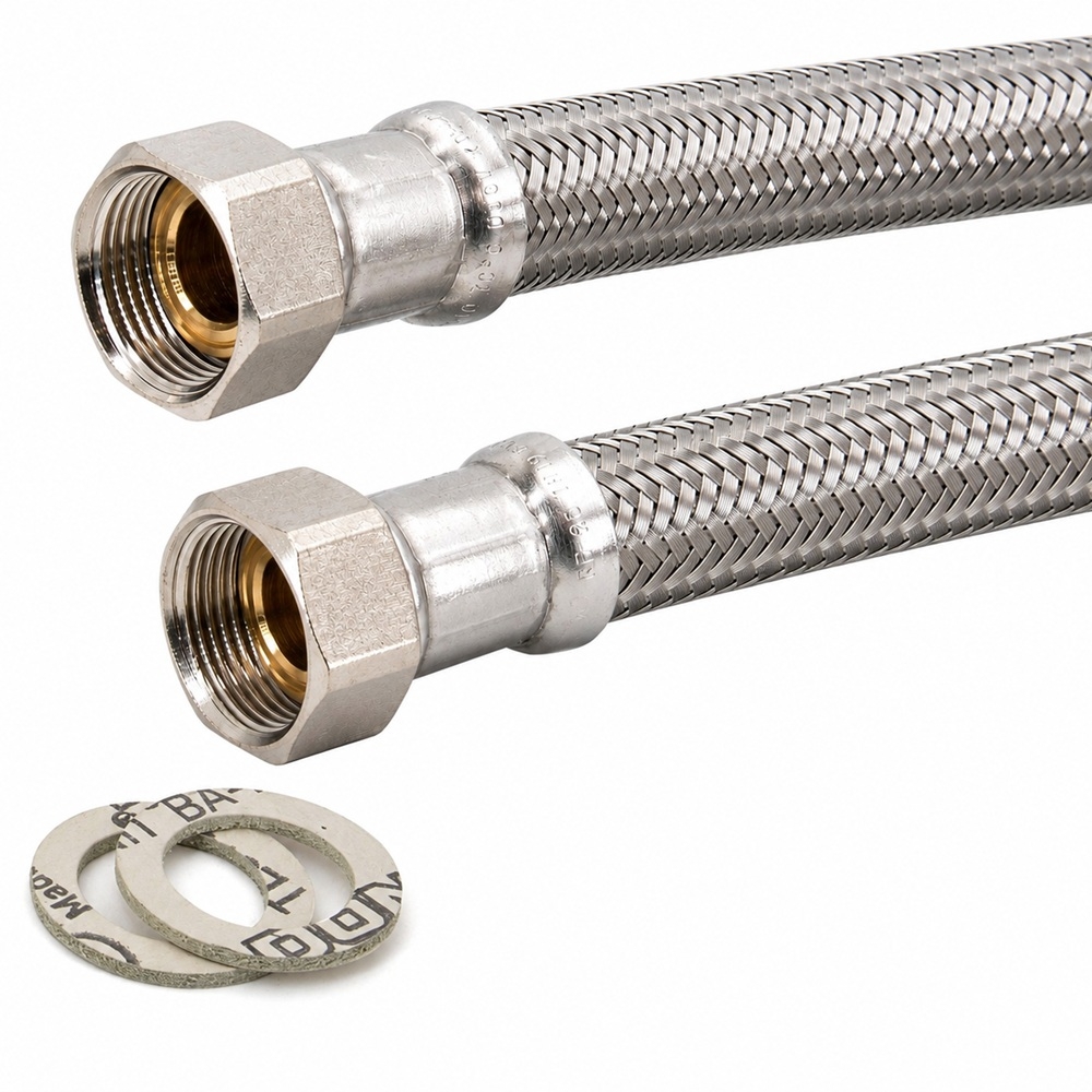 Flexschlauch 3/4"ÜM x 3/4"ÜM für Trinkwasser, DN19, Inliner HDPE, PN10, -15 bis 70°C
