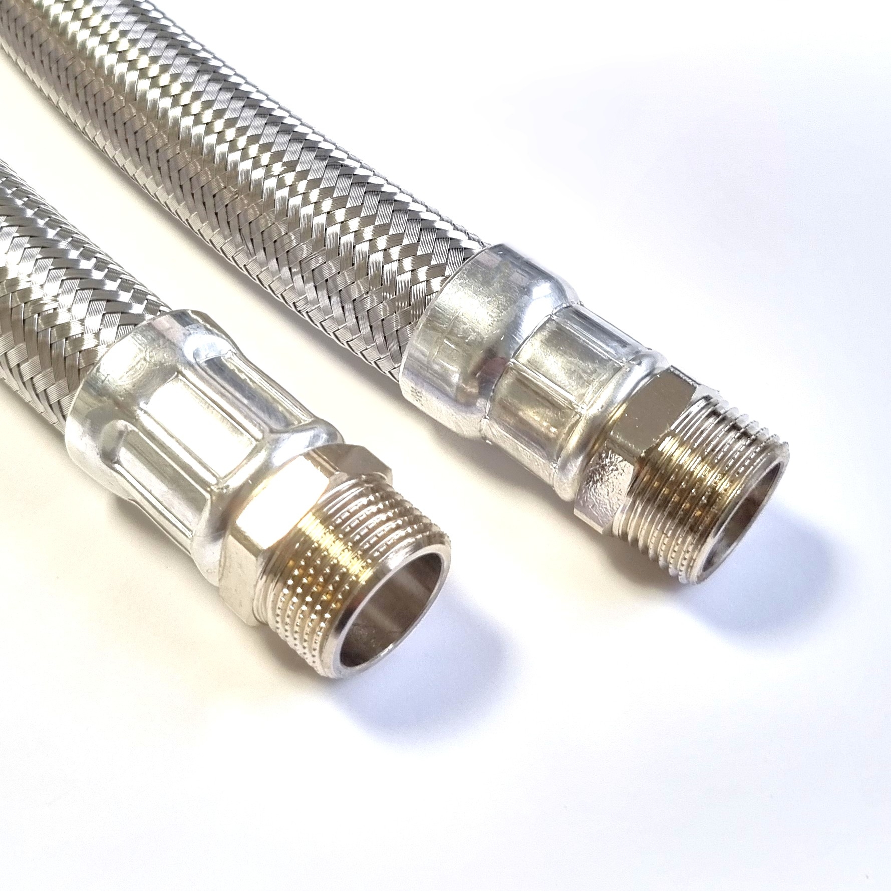 Flexschlauch 3/4"AG x 3/4"AG, DN19, Inliner EPDM, Geflecht VA, PN10, -20 bis 90°C, 20cm – Bild 1