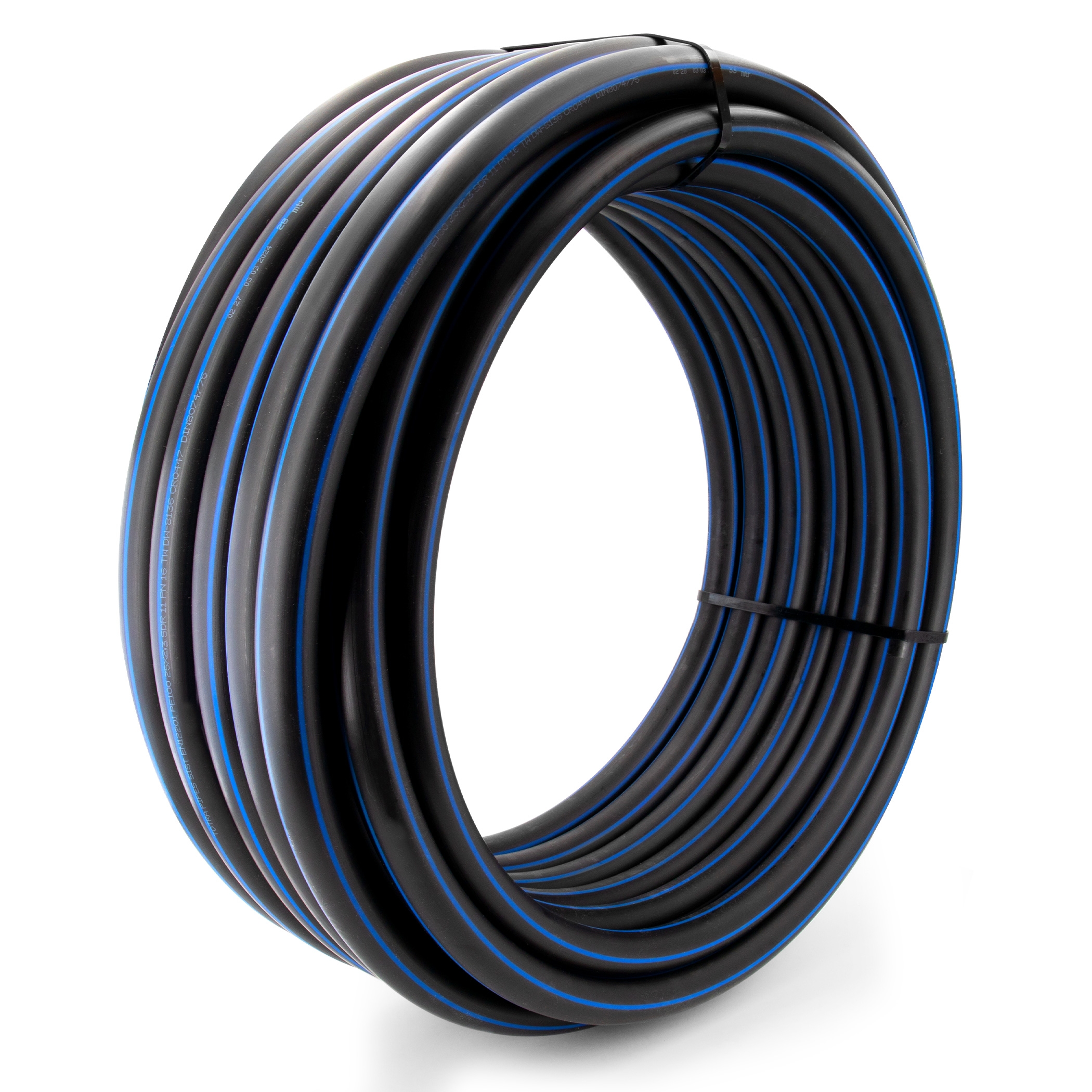 25 x 2,3 PE100 HD-Rohr 100m HDPE PN16 Trinkwasserleitung DVGW