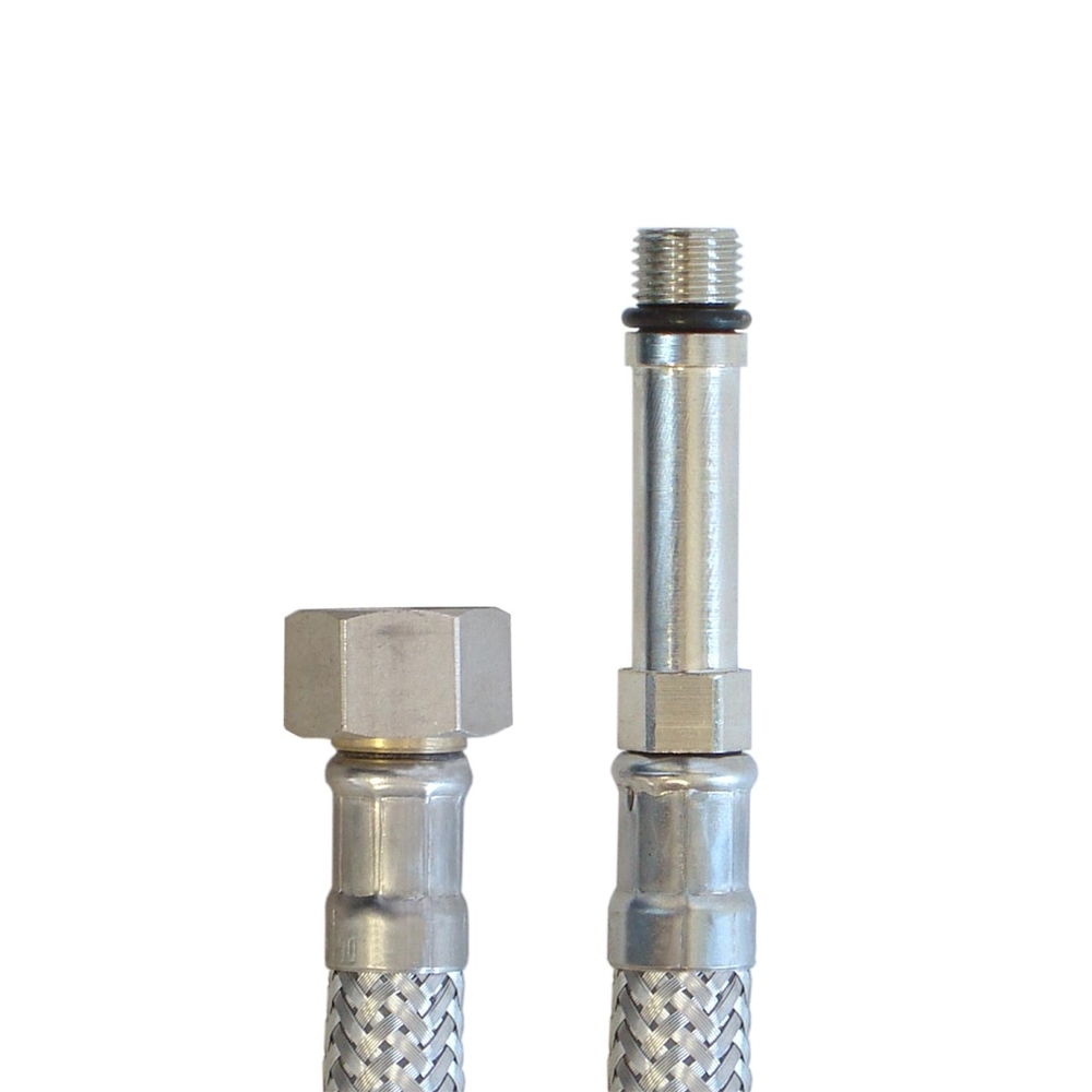 Armaturenschlauch 3/8"ÜM x M10 x 1 lang für Trinkwasser, DN08, Inliner HDPE, PN10, 20cm – Bild 4