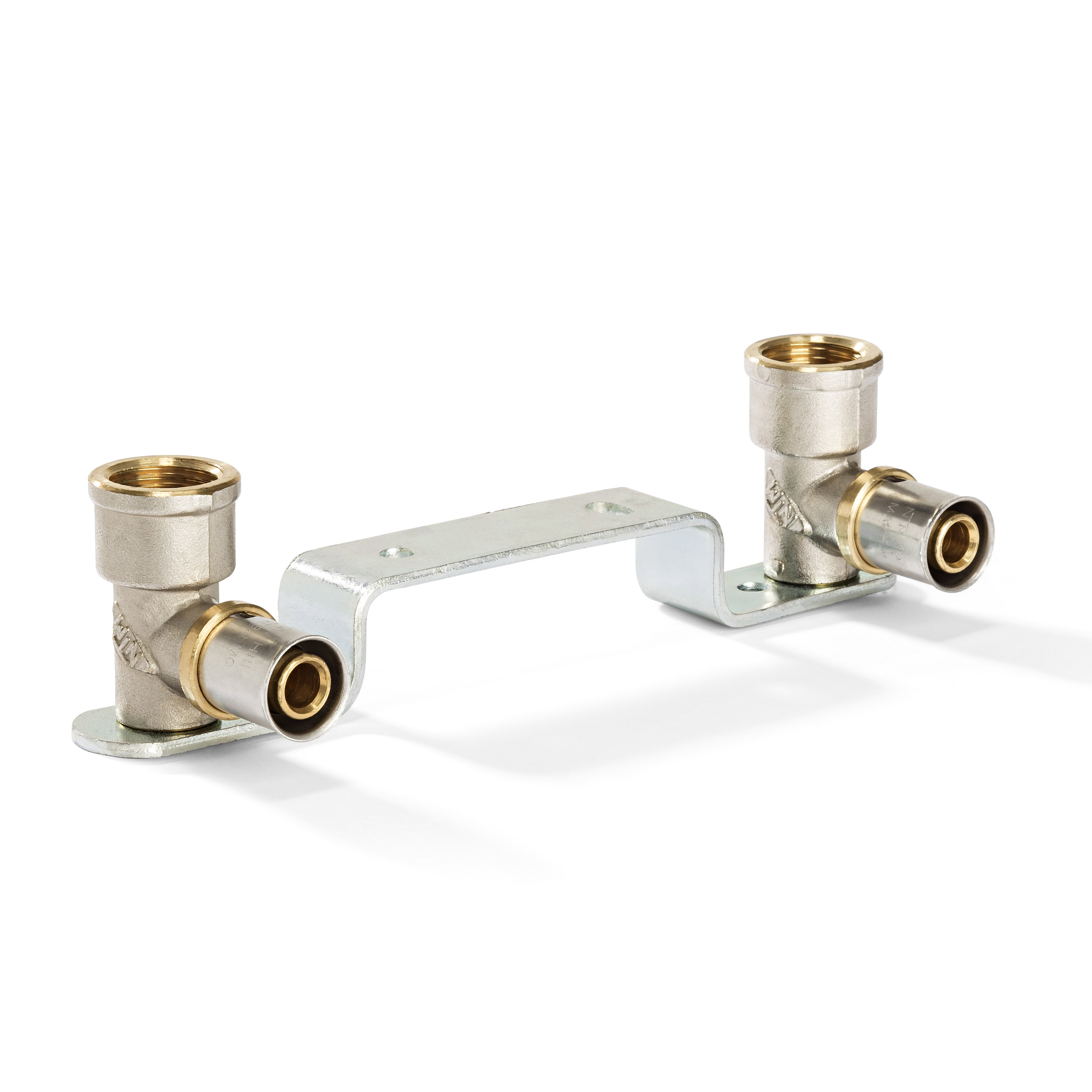Pressfitting Wandwinkel verdrehbar mit IG für Aluverbundrohr | DVGW | Kontur TH, U, H