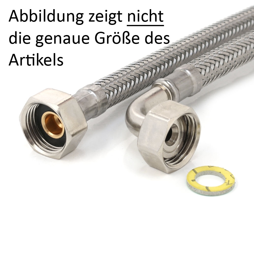 Flexschlauch 3/8"ÜM x 1/2"ÜM Bogen für Trinkwasser, DN08, Inliner HDPE, PN10, -15 bis 70°C