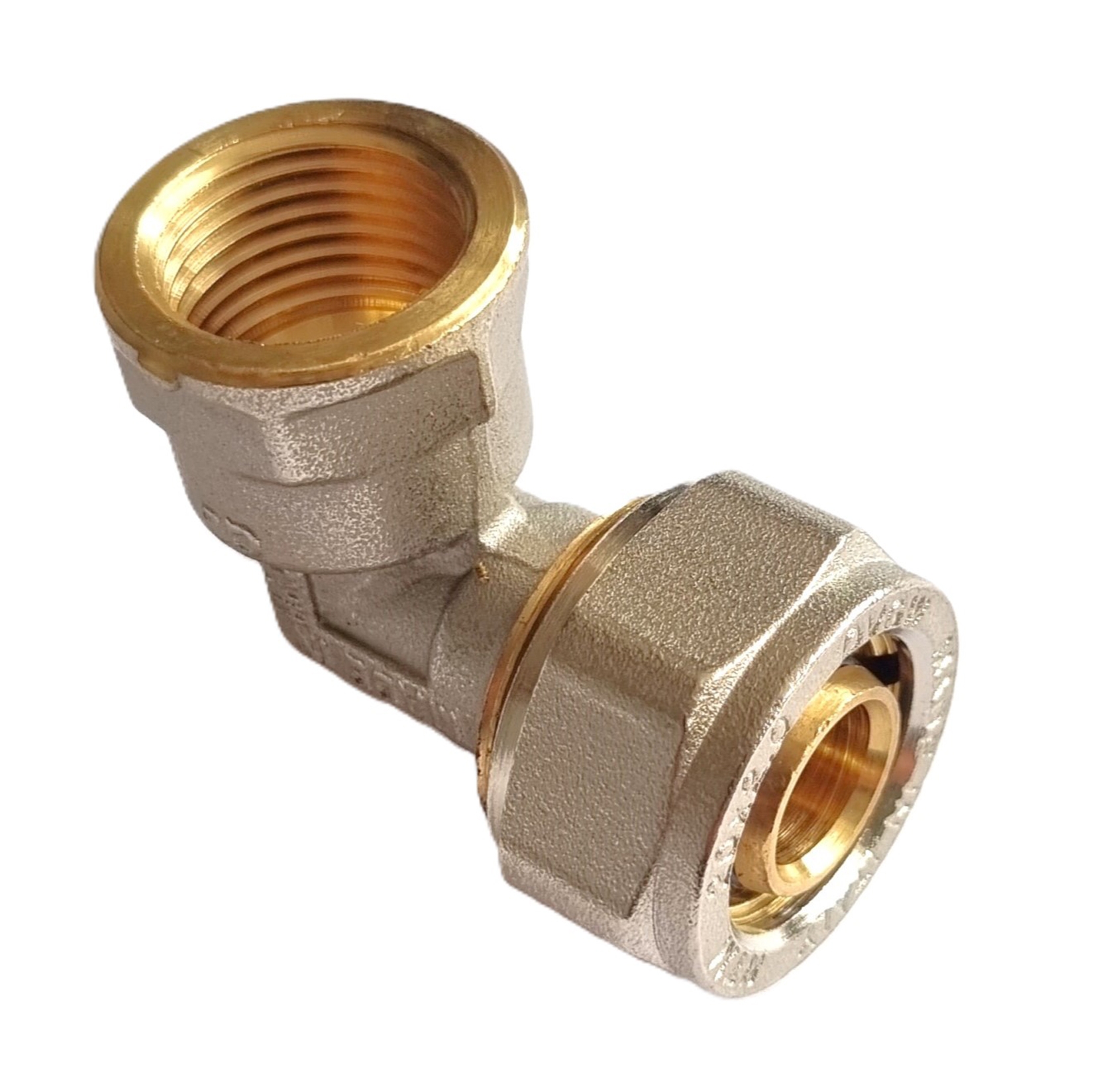 Klemmring Schraubfitting - Winkel 90° mit Innengewinde für Aluverbundrohr 16/20/26/32
