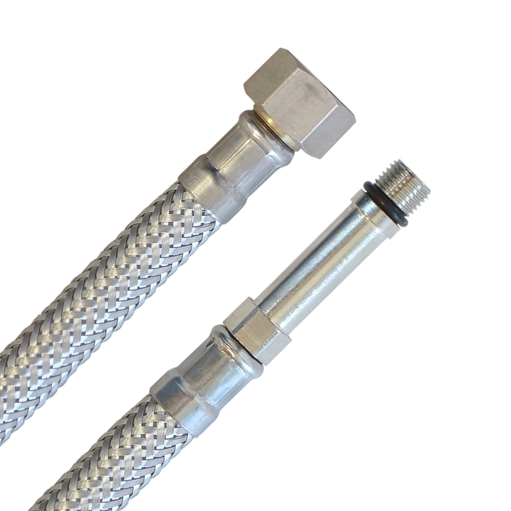 Armaturenschlauch 3/8"ÜM x M10 x 1 lang für Trinkwasser, DN08, Inliner HDPE, PN10
