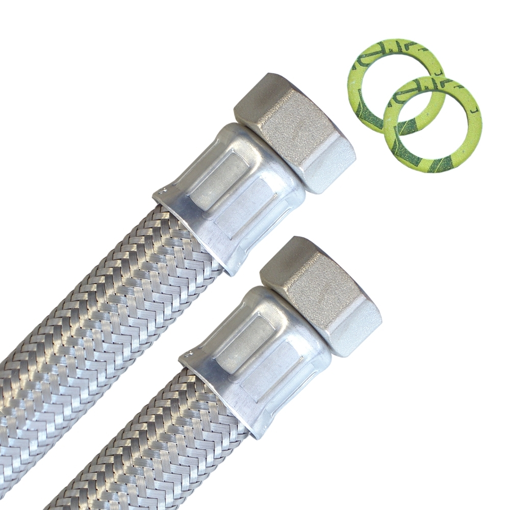 Flexschlauch 3/4"ÜM x 3/4"ÜM, DN19, Inliner EPDM, Geflecht VA, PN10, -20 bis 90°C