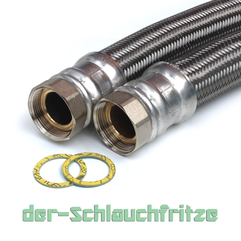 Flexschlauch 1 1/2"ÜM x 1 1/2"ÜM, DN40, Inliner EPDM, Geflecht VA, PN6, -20 bis 90°C