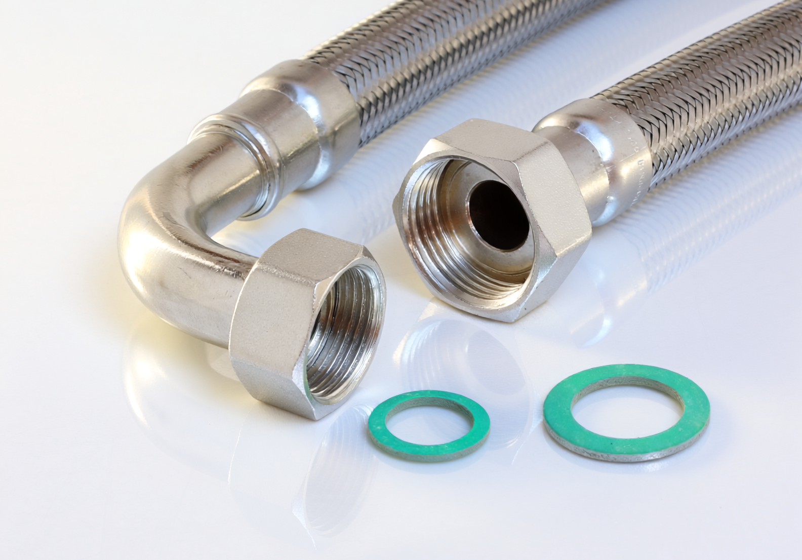Flexschlauch 1"ÜM x 3/4"ÜM Bogen für Trinkwasser, DN19, Inliner HDPE, PN10, -15 bis 70°C