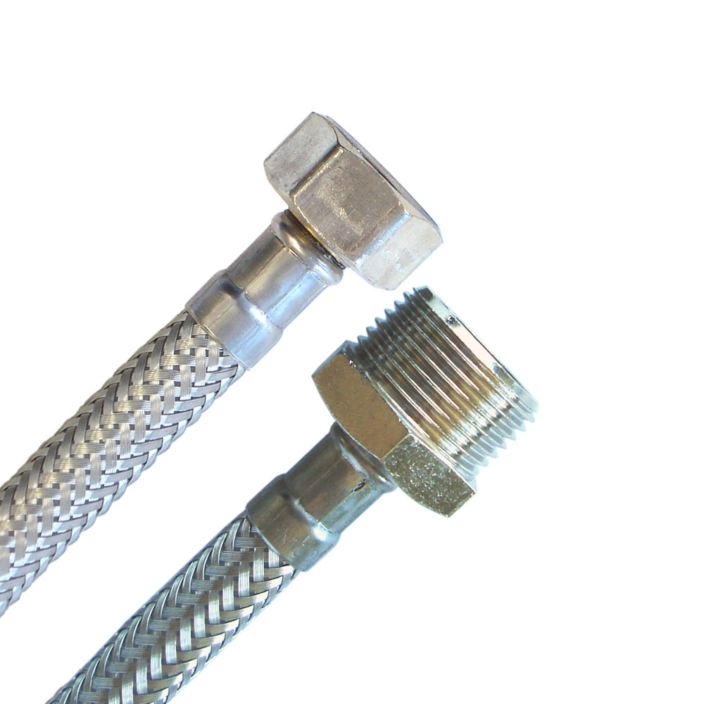 Flexschlauch 1/2"ÜM x 3/4"AG für Trinkwasser, DN08, Inliner HDPE, PN10, -15 bis 70°C