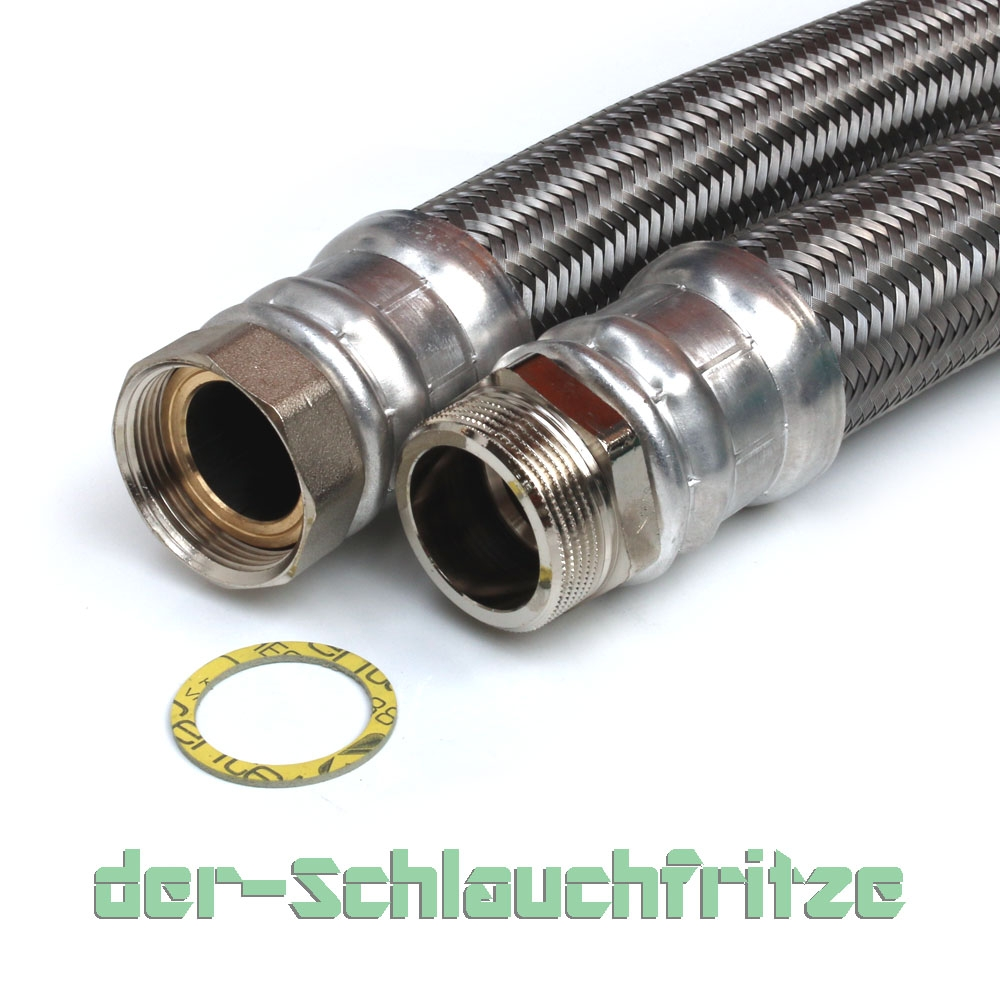 Flexschlauch 1 1/2"ÜM x 1 1/2"AG für Trinkwasser, DN40, Inliner HDPE, PN6, -15 bis 70°C