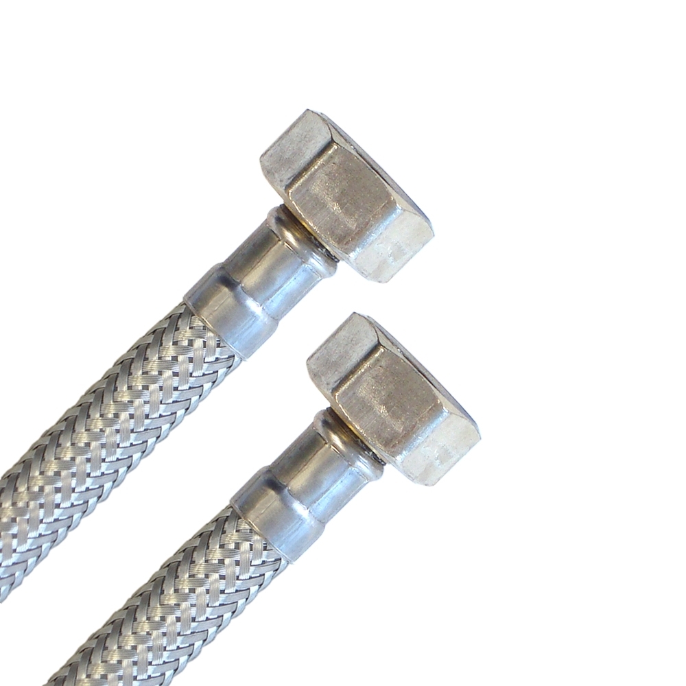 Flexschlauch 1/2"ÜM x 1/2"ÜM für Trinkwasser, DN08, Inliner HDPE, PN10, -15 bis 70°C