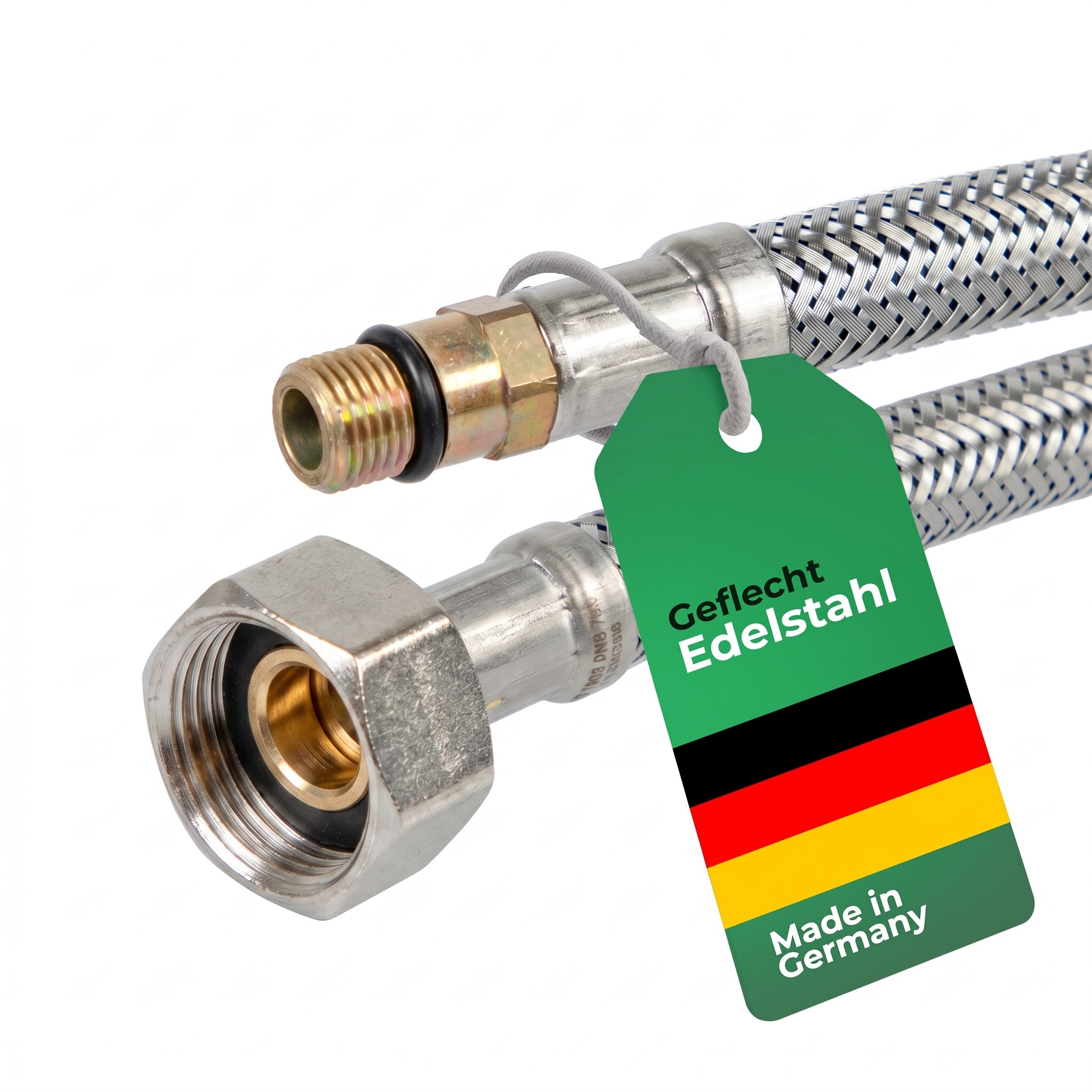 Flexschlauch 1/2"ÜM x M10 x 1 AG für Trinkwasser, DN08, Inliner HDPE, PN10,-15 bis 70°C, 20cm – Bild 3