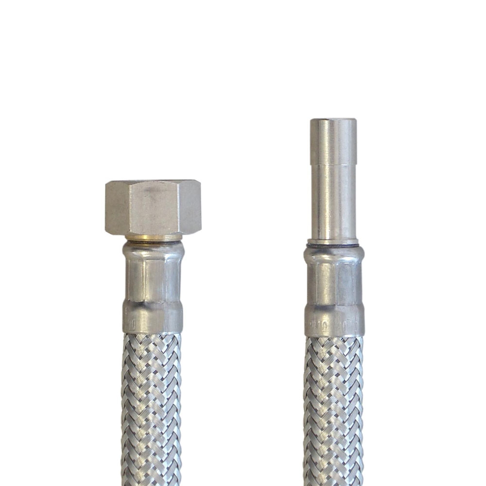 Flexschlauch 3/8"ÜM x 10mm Rohr für Trinkwasser, DN08, Inliner HDPE, PN10, -15 bis 70°C, 20cm – Bild 4