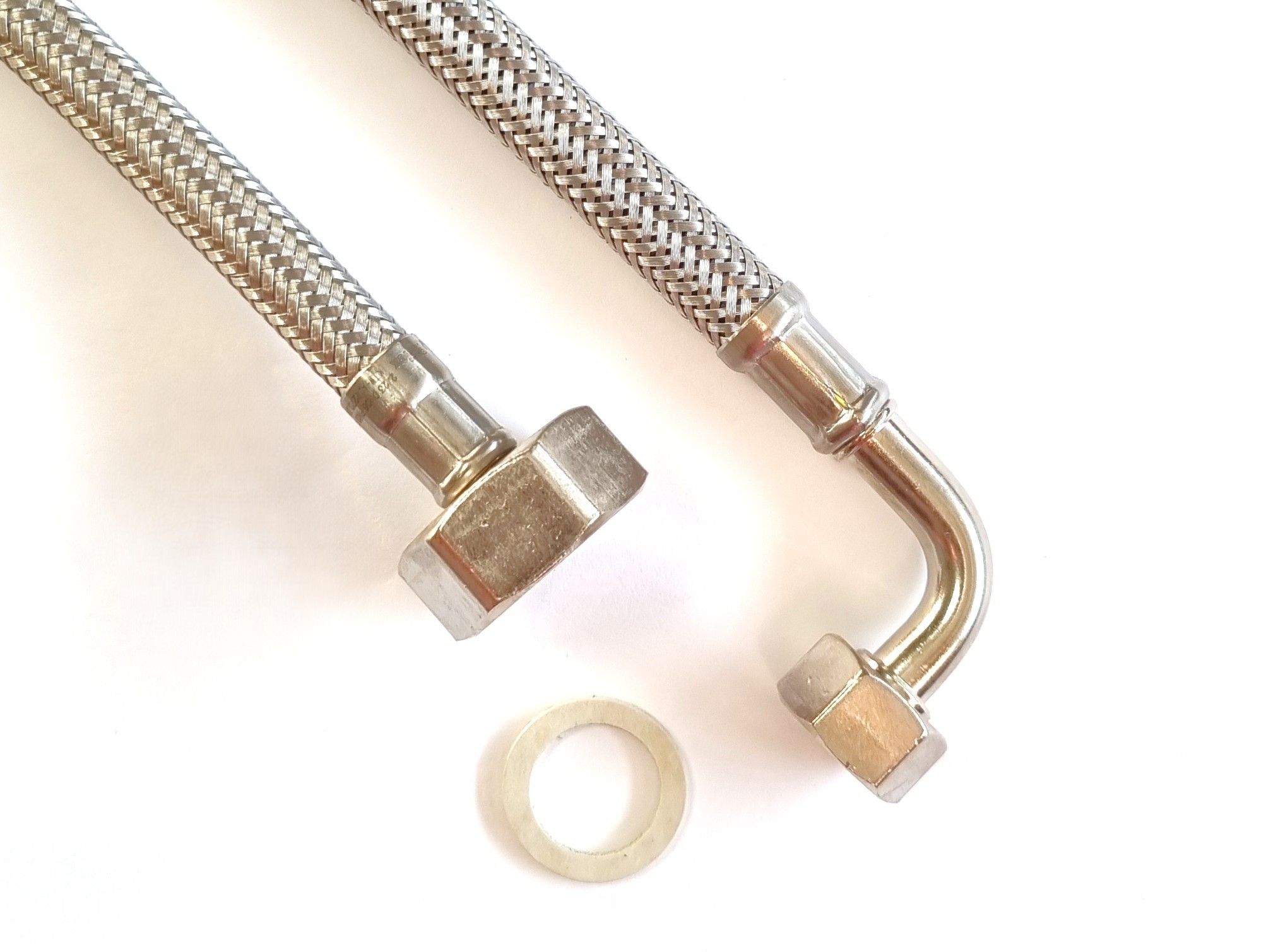Flexschlauch 3/4"ÜM x 3/8"ÜM Bogen für Trinkwasser, DN08, Inliner HDPE, PN10, -15 bis 70°C, 30cm – Bild 3