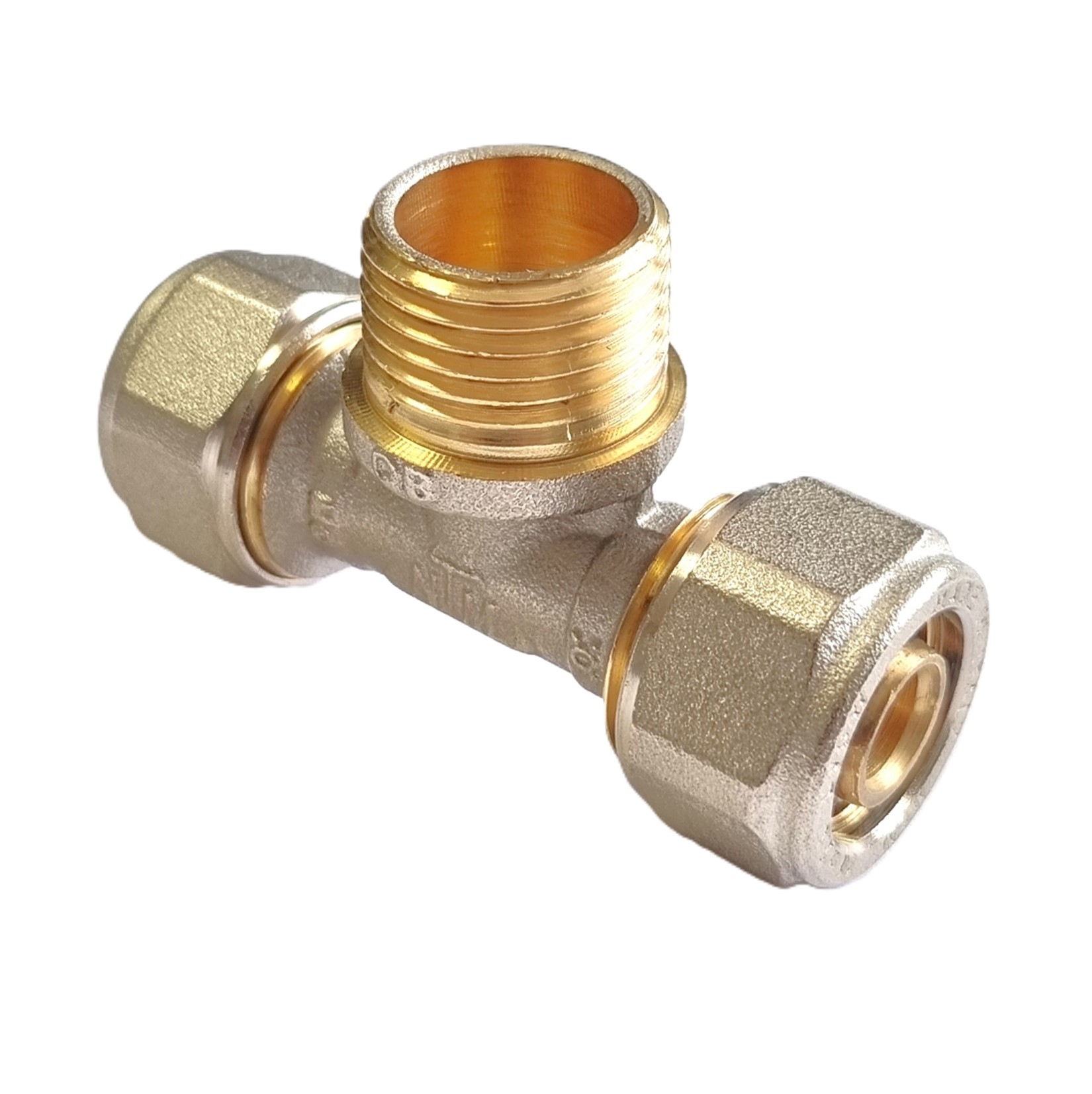 Klemmring Schraubfitting - T-Stück mit Außengewinde 16 - 1/2" für Aluverbundrohr – Bild 1