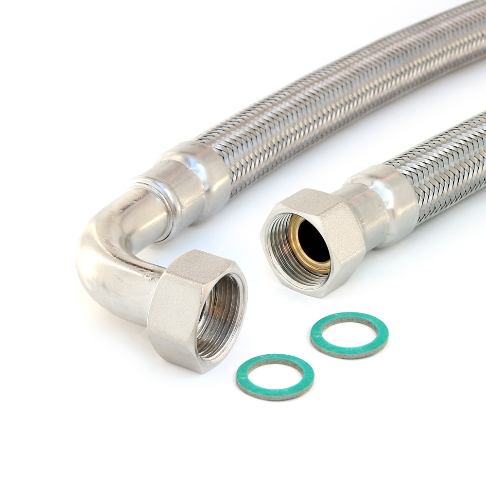 Flexschlauch 3/4"ÜM x 3/4"ÜM Bogen für Trinkwasser, DN19, Inliner HDPE, PN10, -15 bis 70°C