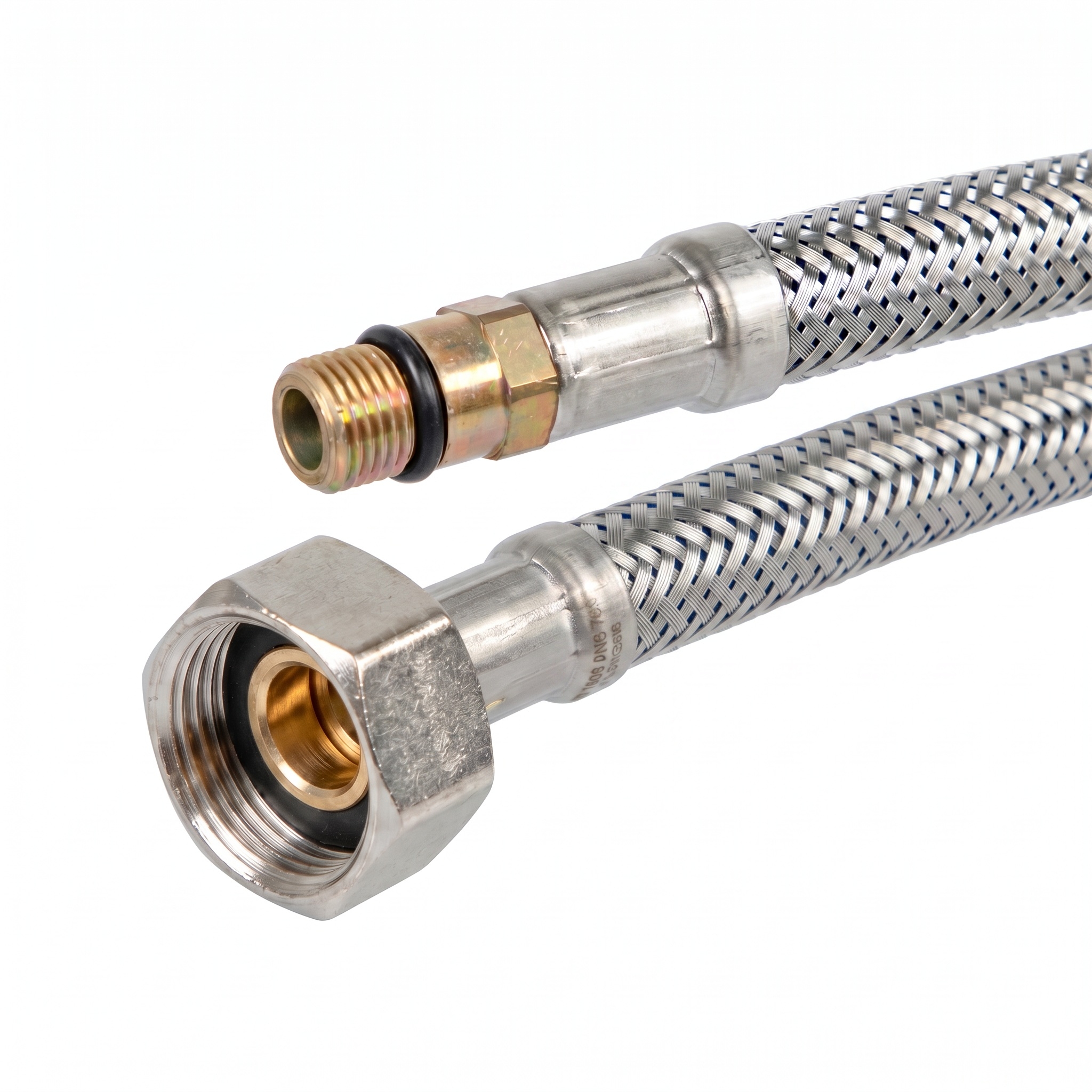 Flexschlauch 1/2"ÜM x M10 x 1 AG für Trinkwasser, DN08, Inliner HDPE, PN10,-15 bis 70°C