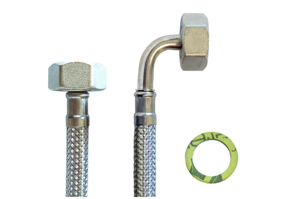 Flexschlauch 3/4"ÜM x 3/4"ÜM Bogen für Trinkwasser, DN08, Inliner HDPE, PN10, -15 bis 70°C, 70cm – Bild 4