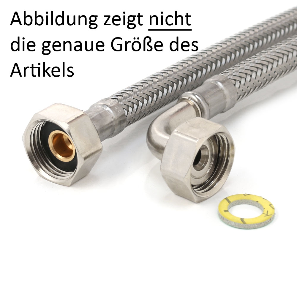 Flexschlauch 3/4"ÜM x 1/2"ÜM Bogen für Trinkwasser, DN08, Inliner HDPE, PN10, -15 bis 70°C