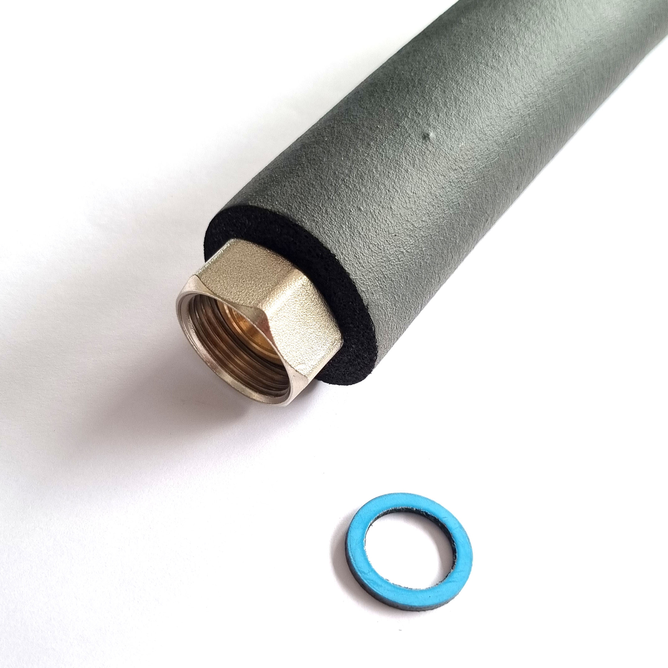 DN32 Edelstahlwellrohr, bds. 1 1/2" ÜM mit 13mm EPDM Isolierung