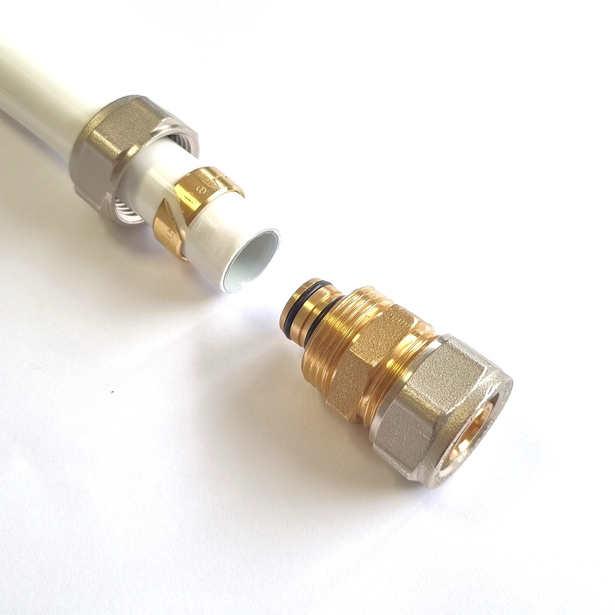 Klemmring Schraubfitting - 16er Kupplung für Aluverbundrohr – Bild 4