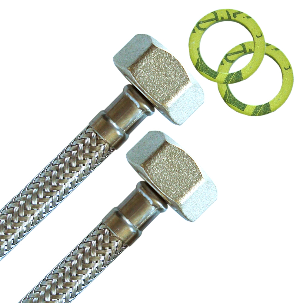 Flexschlauch 3/4"ÜM x 3/4"ÜM für Trinkwasser, DN08, Inliner HDPE, PN10, -15 bis 70°C, 50cm – Bild 2