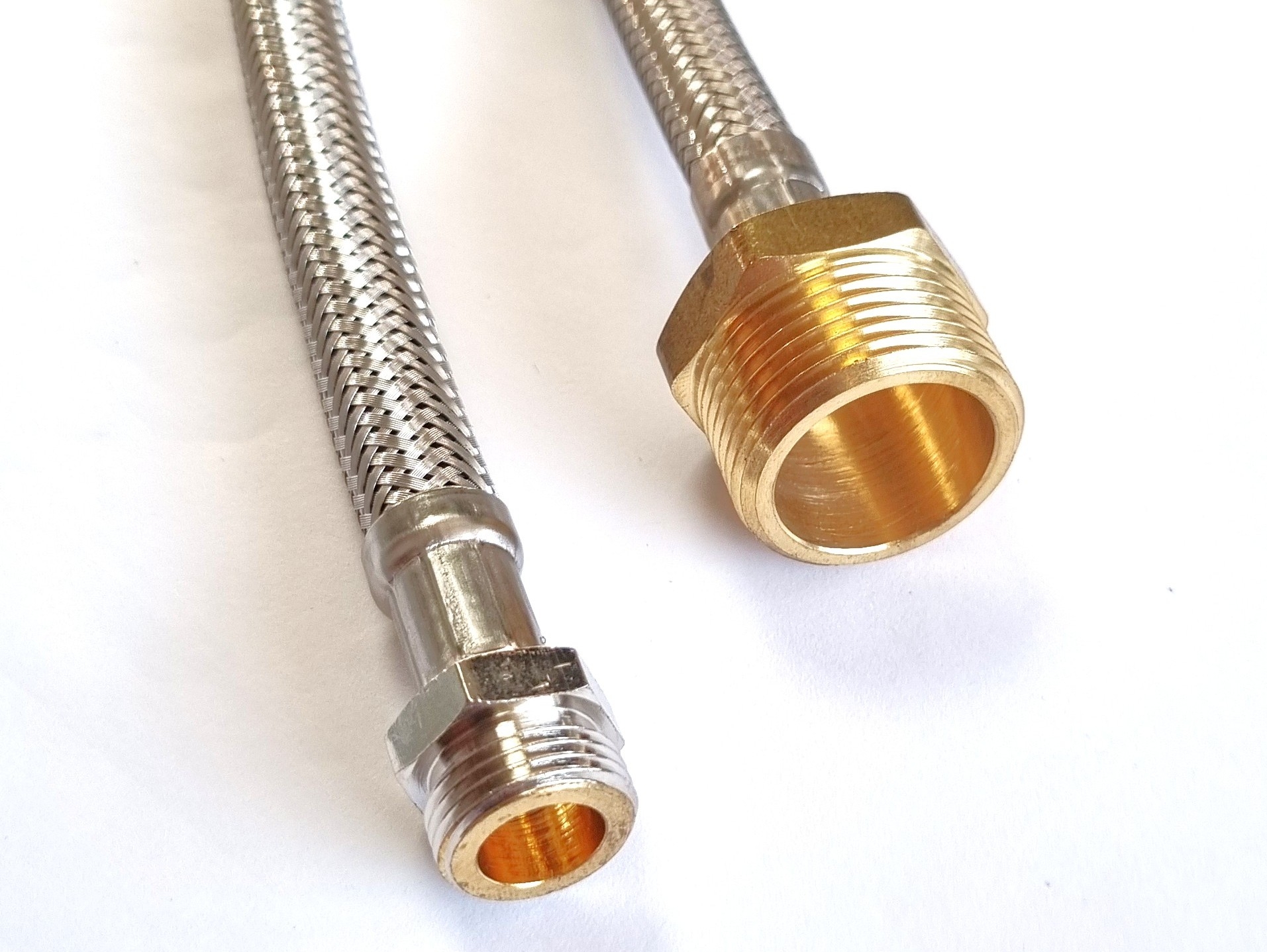 Flexschlauch 3/8"AG x 3/4"AG für Trinkwasser, DN08, Inliner HDPE, PN10, -15 bis 70°C, 30cm – Bild 3