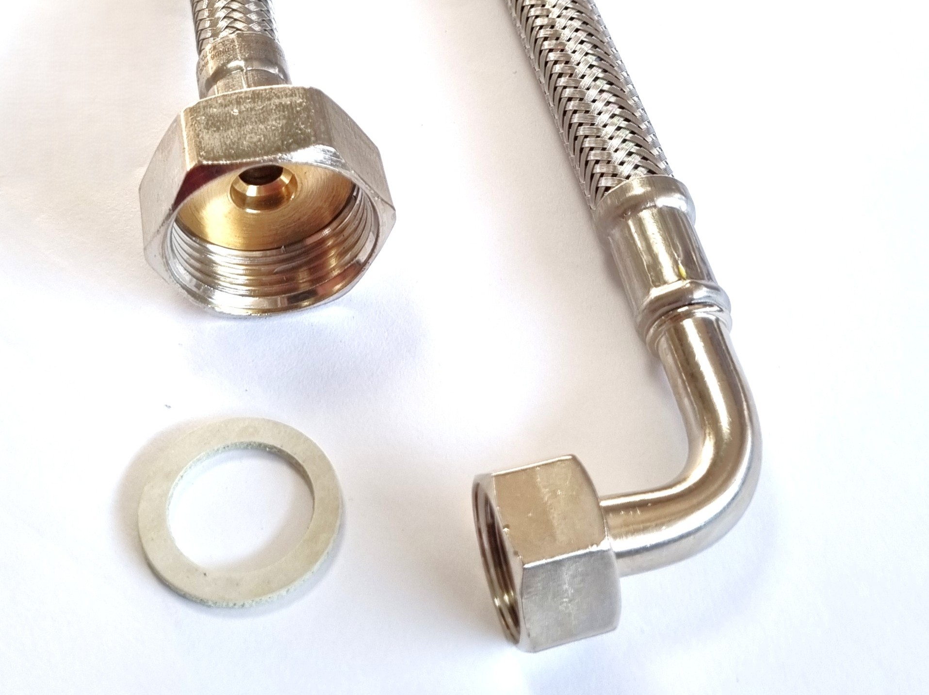 Flexschlauch 3/4"ÜM x 3/8"ÜM Bogen für Trinkwasser, DN08, Inliner HDPE, PN10, -15 bis 70°C, 30cm – Bild 4