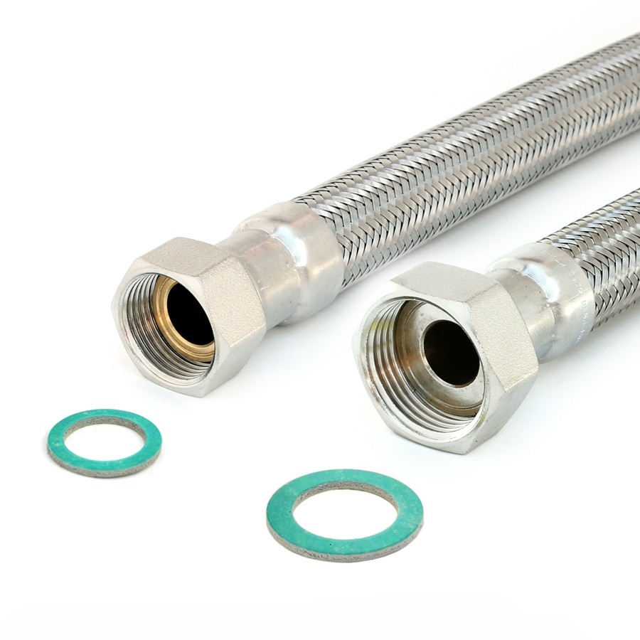 Flexschlauch 3/4"ÜM x 1"ÜM für Trinkwasser, DN19, Inliner HDPE, PN10, -15 bis 70°C