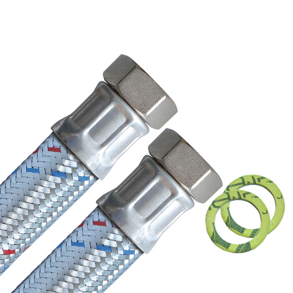 Flexschlauch 1"ÜM x 1"ÜM, DN25, Inliner EPDM, Geflecht verzinkt, PN10, -20 bis 90°C