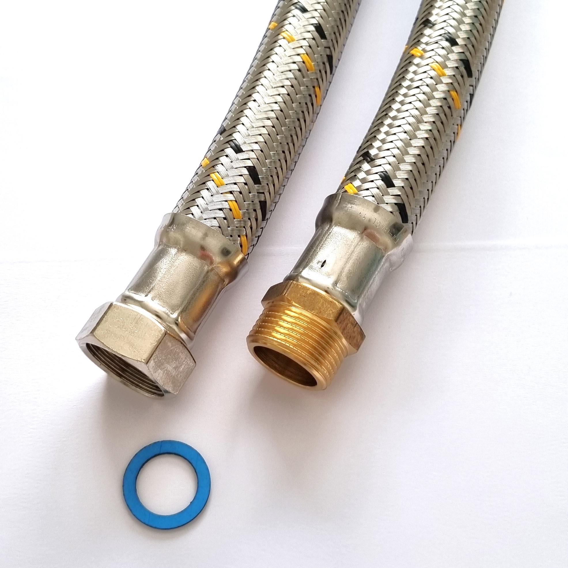 Saug-/Druckschlauch 1"ÜM x 1"AG, DN25, Inliner HDPE, Geflecht VA, PN10, -15 bis 80°C