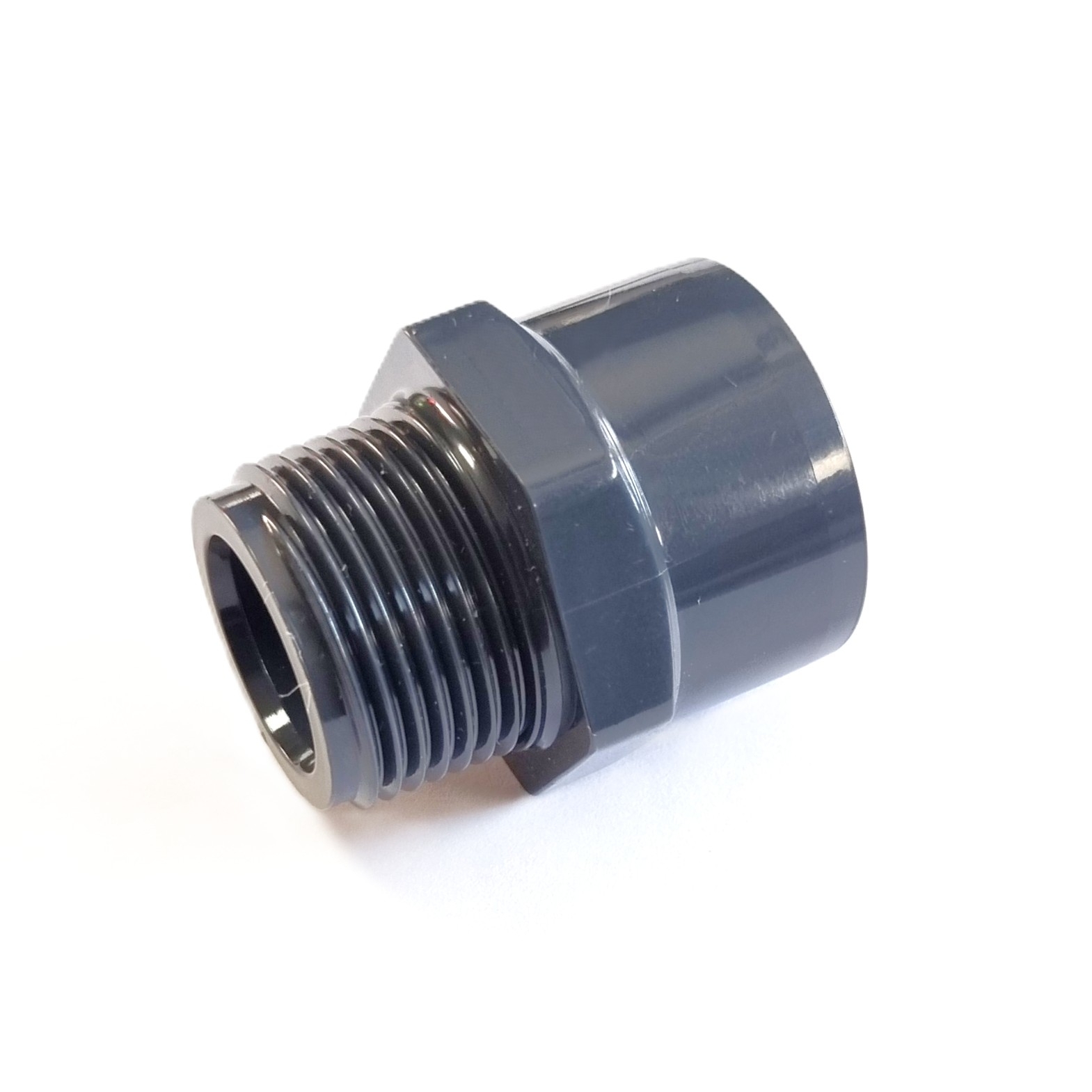 PVC-U Übergangsmuffe / Klebemuffe mit 20 x 1/2" Außengewinde – PVC-U Fitting für Rohrsysteme – Bild 2