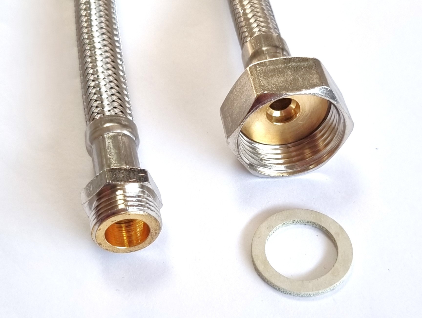 Flexschlauch 3/4"ÜM x 3/8"AG für Trinkwasser, DN08, Inliner HDPE, PN10, -15 bis 70°C, 10cm – Bild 3